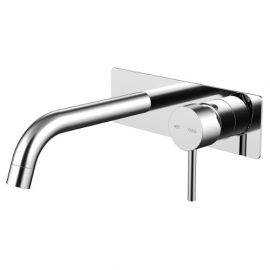 Cioso Wall Basin Mixer – with Plate – Pin Down Chrome