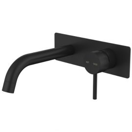 Cioso Wall Basin Mixer – With Plate – Pin Down – Black