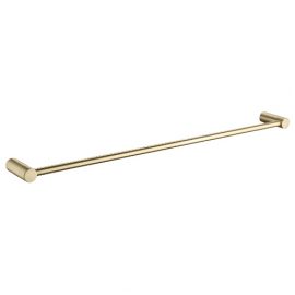 Finesa Single Towel Rail 800mm Modern Brass