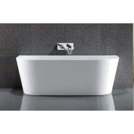 Cirna Overflow 1500mm Wall Face Bath Gloss White