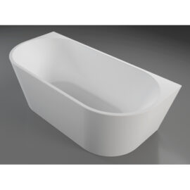 Cirna Overflow 1700mm Wall Face Bath Matte White