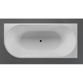 Cirna Overflow 1700mm RH Corner Bath Matte White