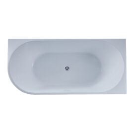 Cirna Overflow 1700mm RH Corner Bath Gloss White