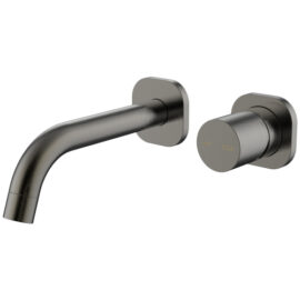 Cioso SQ Wall Basin Mixer W/Finesa Handle Gun Metal