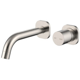 Cioso SQ Wall Basin Mixer W/Finesa Handle Brushed Nickel