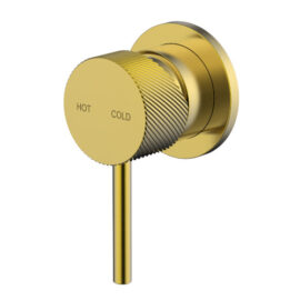 Cioso Knurled Shower Mixer Modern Brass