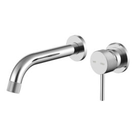 Cioso Knurled Wall Basin Mixer Chrome