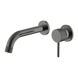 Cioso Knurled Wall Basin Mixer Gun Metal