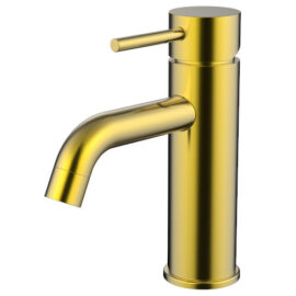 Cioso Curved Basin Mixer Modern Brass