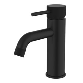 Cioso Curved Knurled Basin Mixer Matte Black