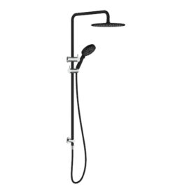 Akemi 250mm Combination Shower Matte Black & Chrome