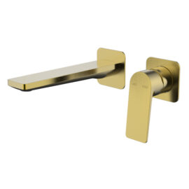 Jenex Wall Basin Mixer Modern Brass