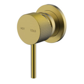 Cioso Knurled Shower Mixer Modern Brass