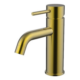 Cioso Curved Basin Mixer Modern Brass