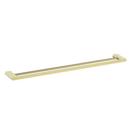 Zoya Double Towel Rail 800mm Modern Brass