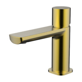 Finesa SQ Basin Mixer Modern Brass