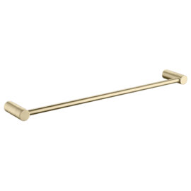Finesa Single Towel Rail 600mm Modern Brass