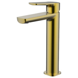 Akemi SQ Extended Basin Mixer Modern Brass