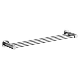 Finesa SQ Double Towel Rail 600mm Chrome