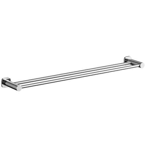 Finesa SQ Double Towel Rail 800mm Chrome