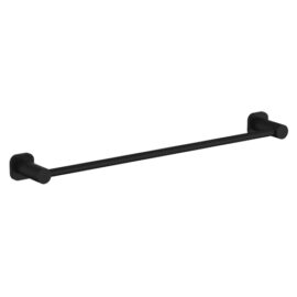 Finesa SQ Single Towel Rail 600mm Matte Black