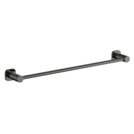 Finesa SQ Single Towel Rail 600mm Gun Metal
