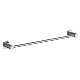 Finesa SQ Single Towel Rail 600mm Brushed Nickel