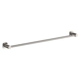 Finesa SQ Single Towel Rail 800mm Brushed Nickel