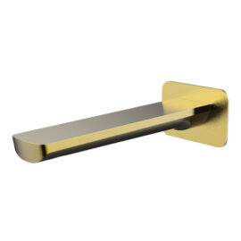 Akemi 180mm Bath Spout Square Plate Modern Brass
